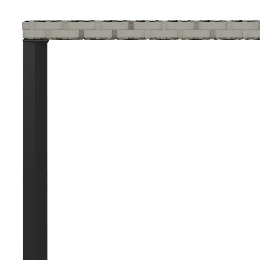 Ensemble à manger de jardin et coussins 2 pcs gris rotin - 7