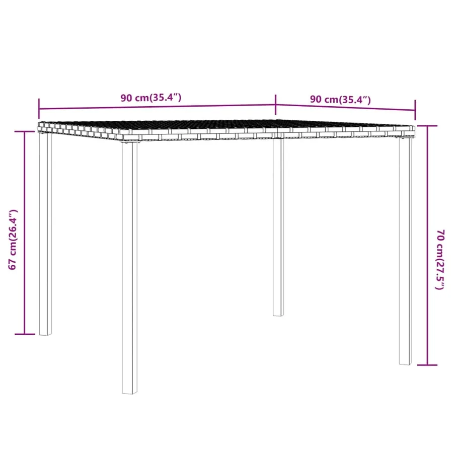 Ensemble à manger de jardin et coussins 2 pcs gris rotin - 9