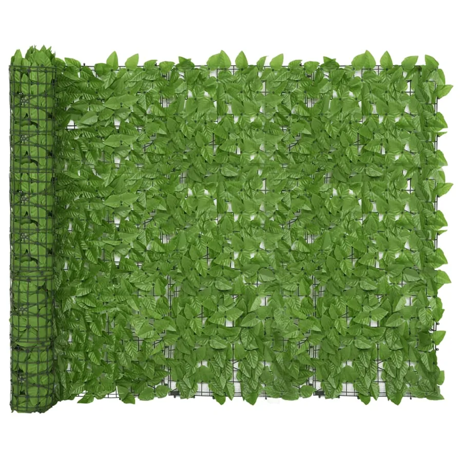 Brise-vue de balcon avec feuilles vert 300x150 cm - 2