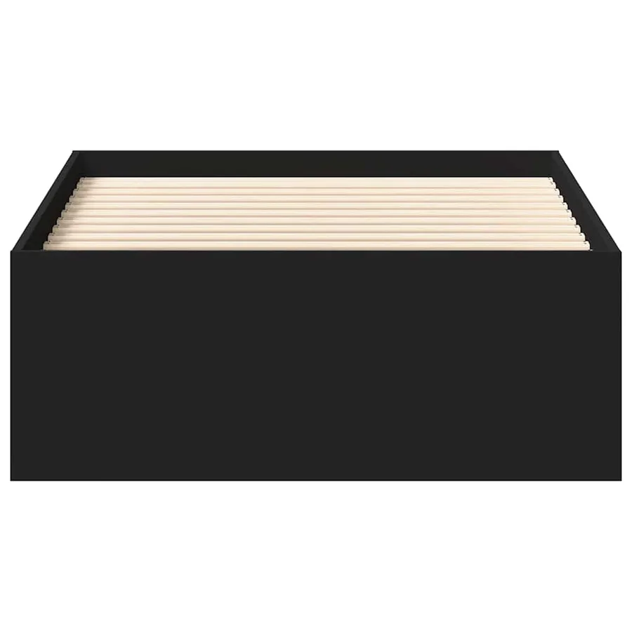 Cadre de lit sans matelas noir 90x190 cm - 5