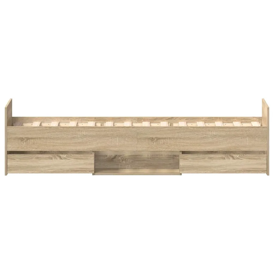 Cadre de lit sans matelas chêne sonoma 90x200 cm - 7