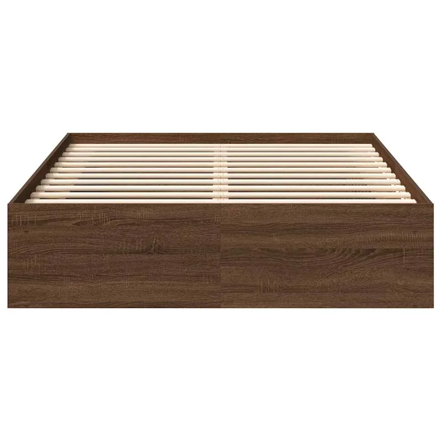Cadre de lit sans matelas chêne marron 120x190 cm - 5