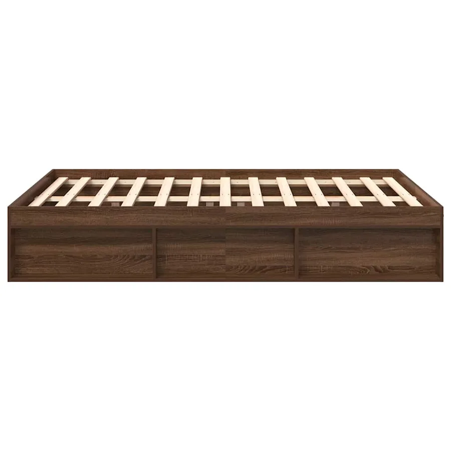 Cadre de lit sans matelas chêne marron 120x190 cm - 6
