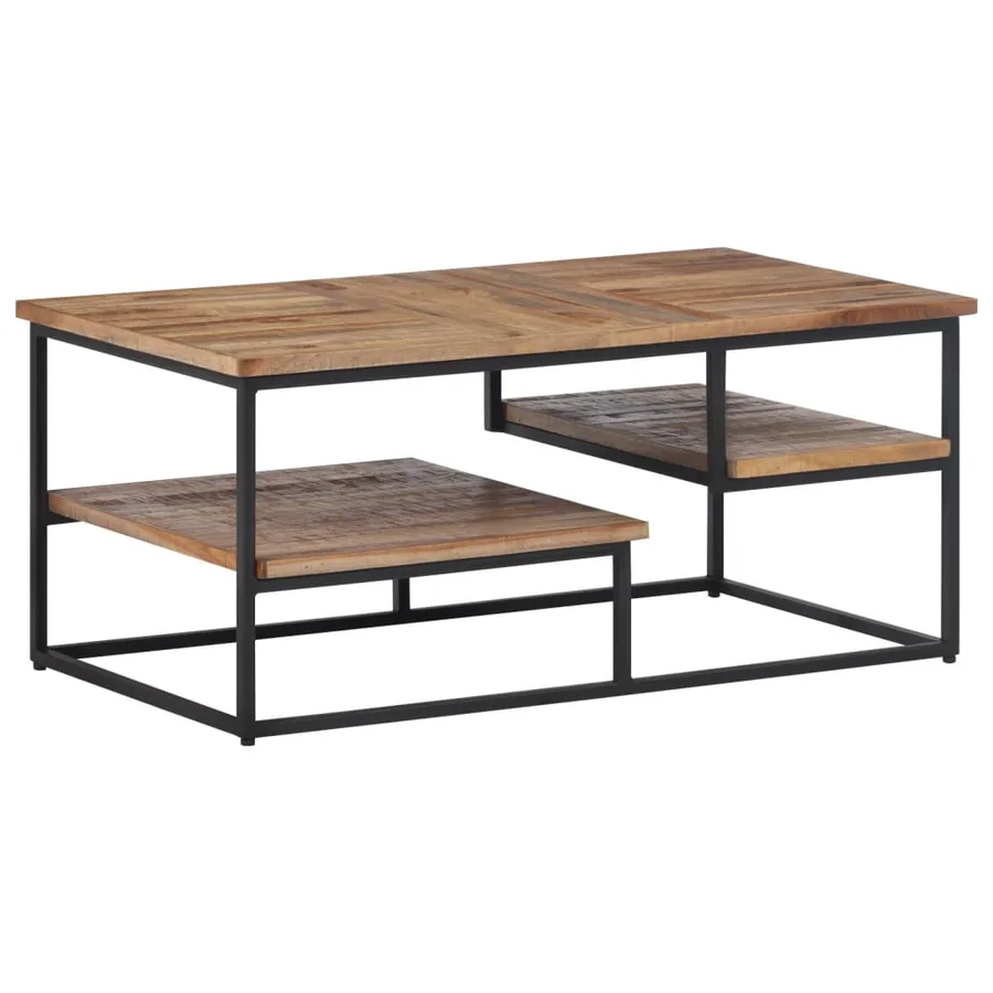 Table basse 90x50x39 cm teck de récupération massif - 10