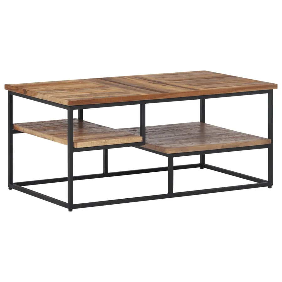 Table basse 90x50x39 cm teck de récupération massif - 11
