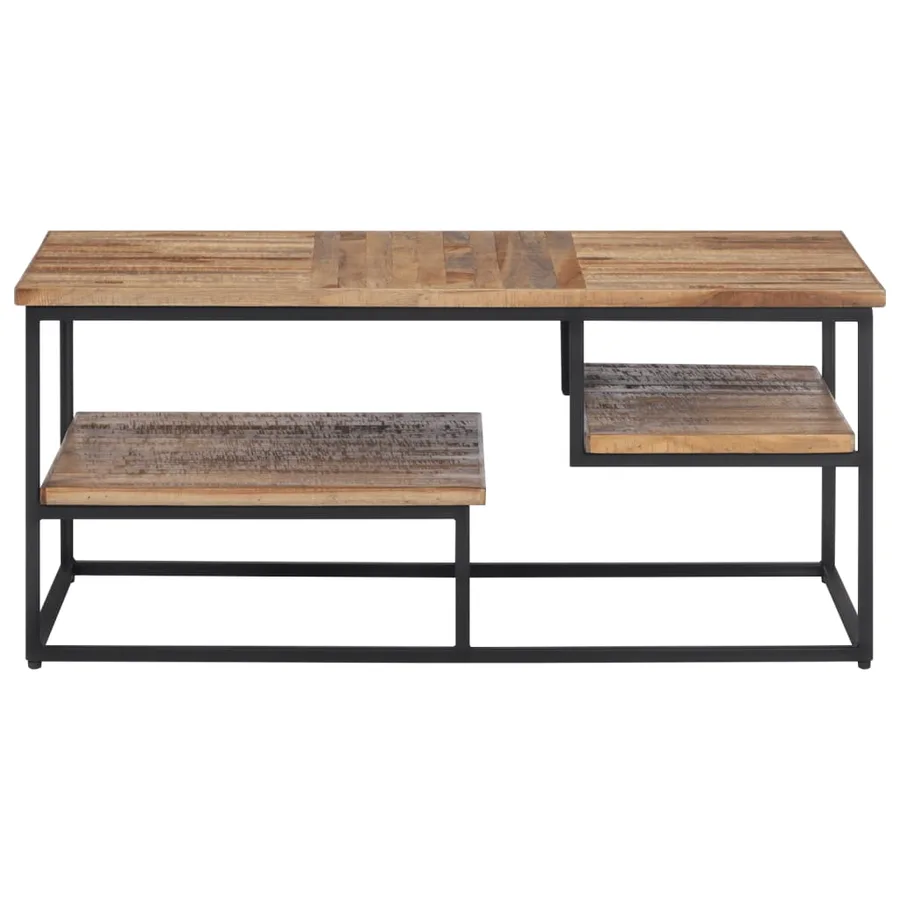 Table basse 90x50x39 cm teck de récupération massif - 2