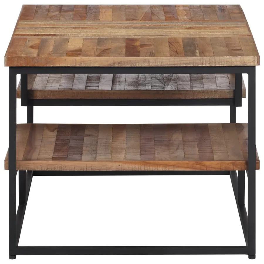 Table basse 90x50x39 cm teck de récupération massif - 3