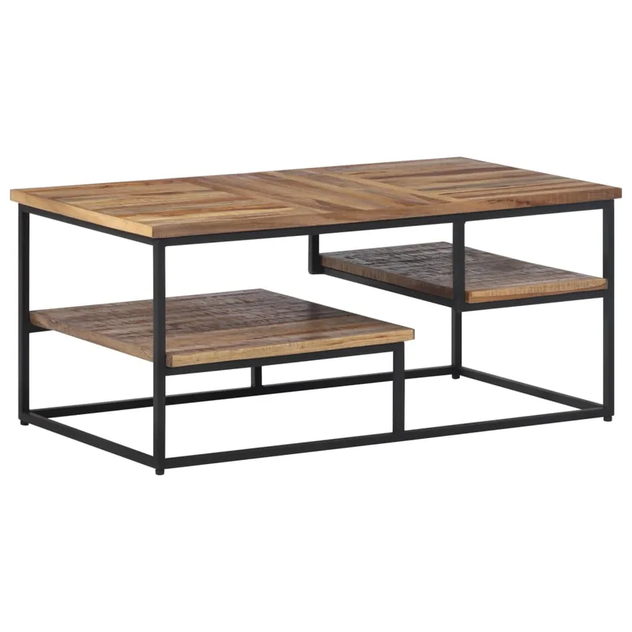Table basse 90x50x39 cm teck de récupération massif - 9