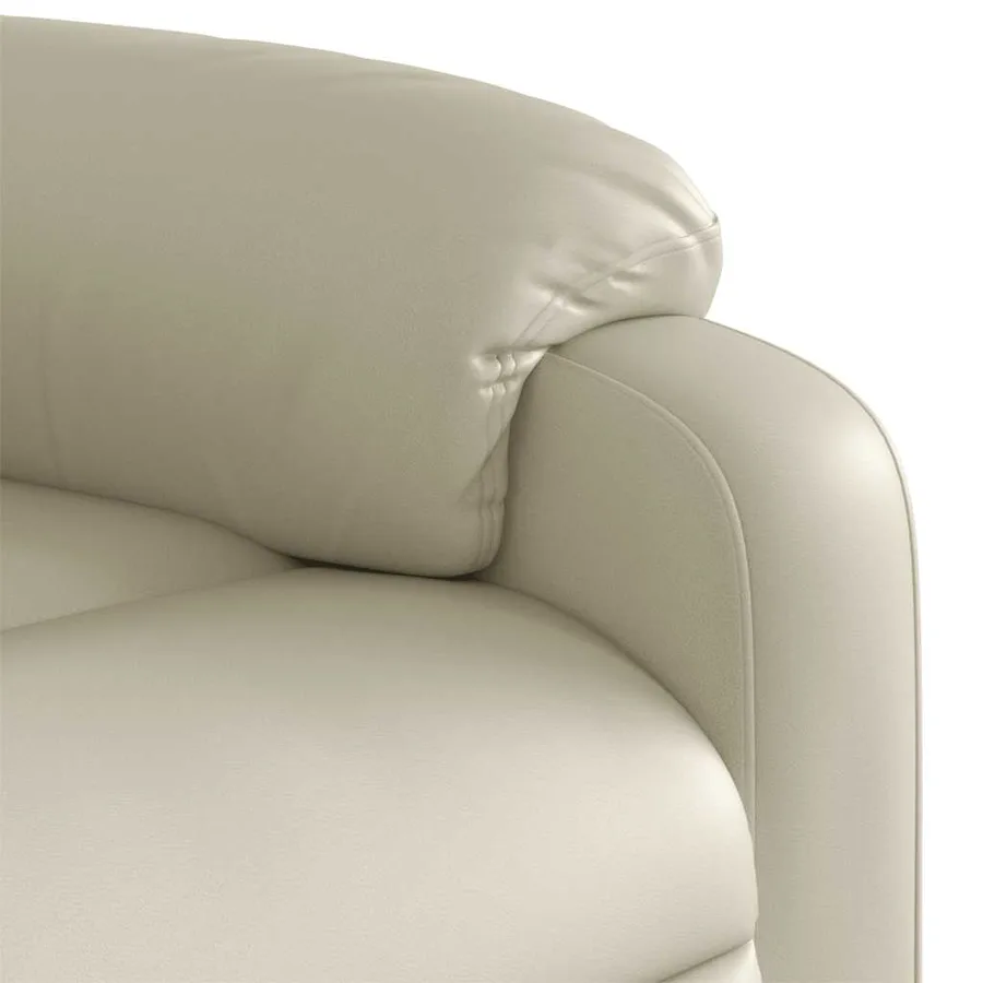 Fauteuil inclinable de massage Crème Similicuir - 10