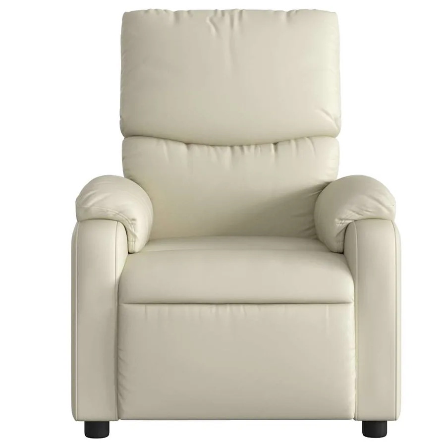 Fauteuil inclinable de massage Crème Similicuir - 5