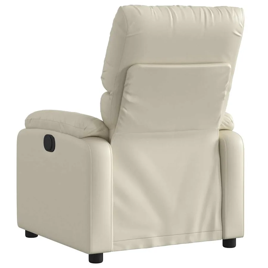 Fauteuil inclinable de massage Crème Similicuir - 7