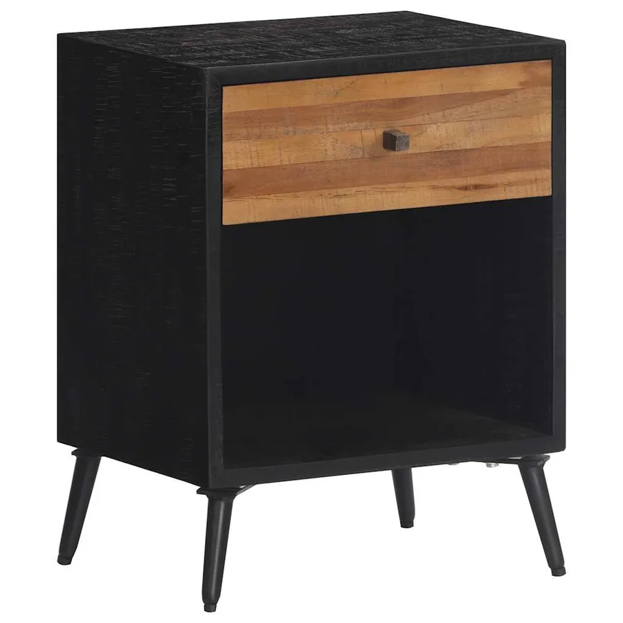 Table de chevet 40x30x50 cm bois massif de teck - 3