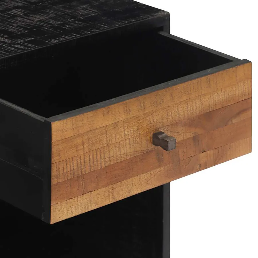 Table de chevet 40x30x50 cm bois massif de teck - 8