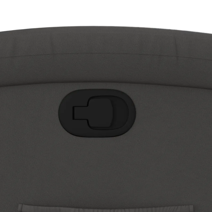 Fauteuil inclinable gris cuir véritable - 9