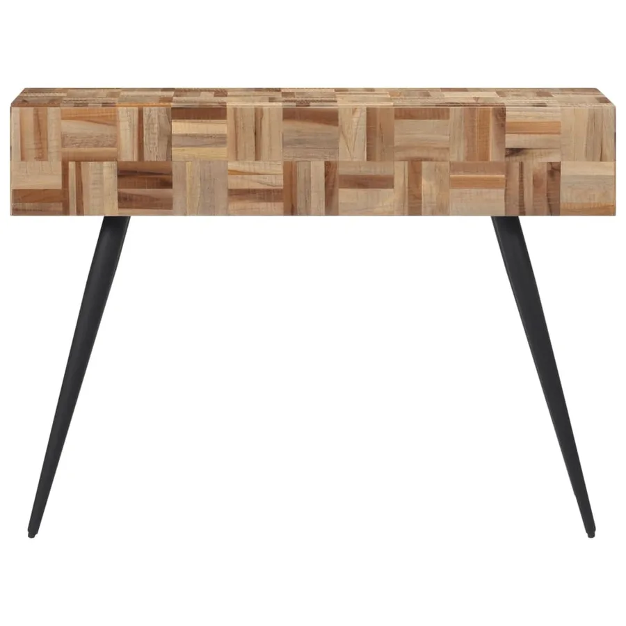 Table console 110x34x80 cm teck de récupération massif - 2