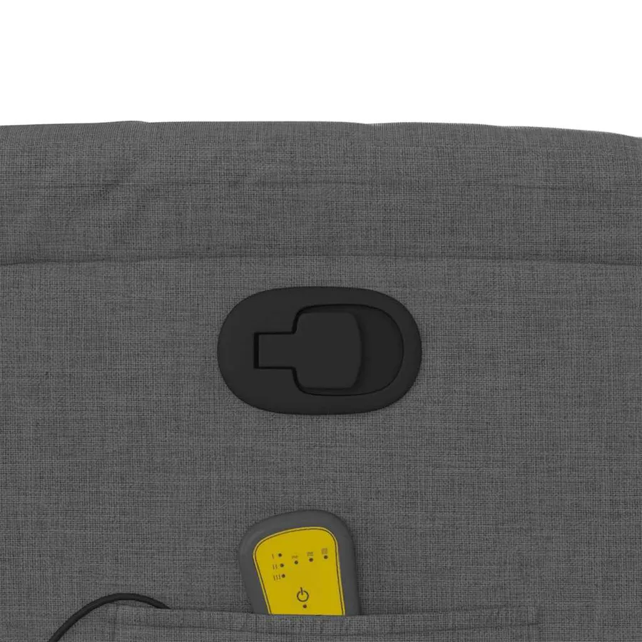 Fauteuil de massage inclinable Gris foncé Tissu - 11
