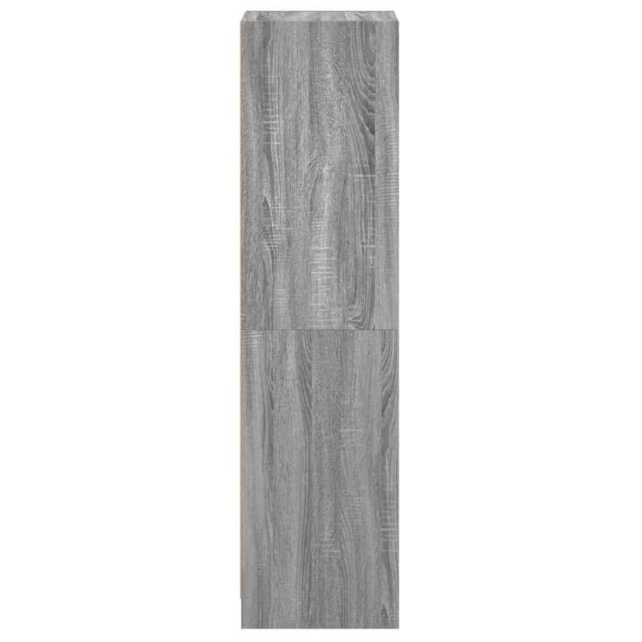 Buffet avec porte en verre sonoma gris 35x37x142 cm - 7