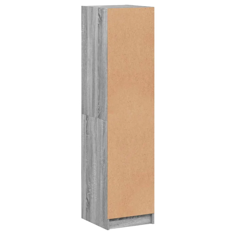 Buffet avec porte en verre sonoma gris 35x37x142 cm - 8