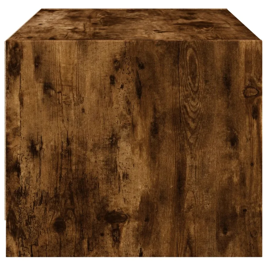 Table basse avec portes en verre chêne fumé 68x50x42 cm - 7