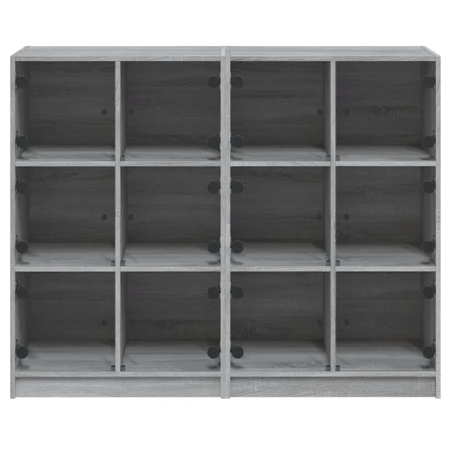 Bibliothèque avec portes sonoma gris 136x37x109 cm - 7