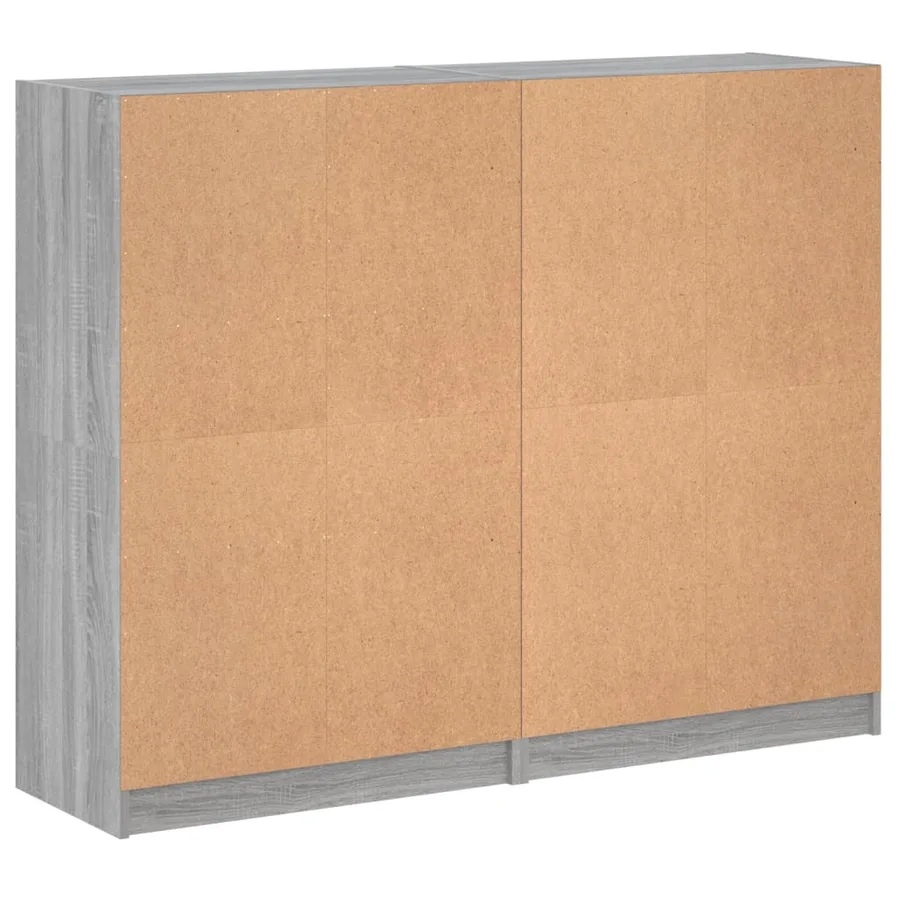 Bibliothèque avec portes sonoma gris 136x37x109 cm - 9