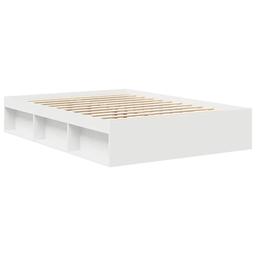 Cadre de lit sans matelas blanc 150x200 cm - 3