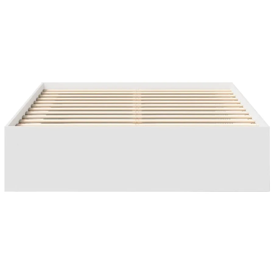 Cadre de lit sans matelas blanc 150x200 cm - 5