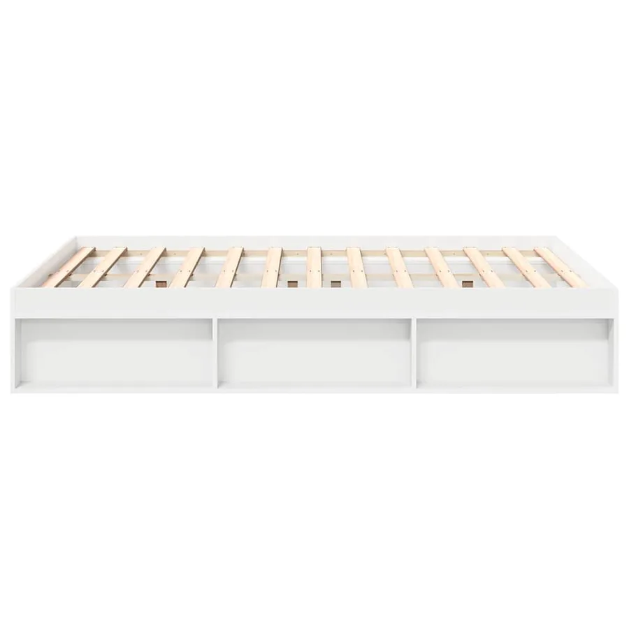 Cadre de lit sans matelas blanc 150x200 cm - 6