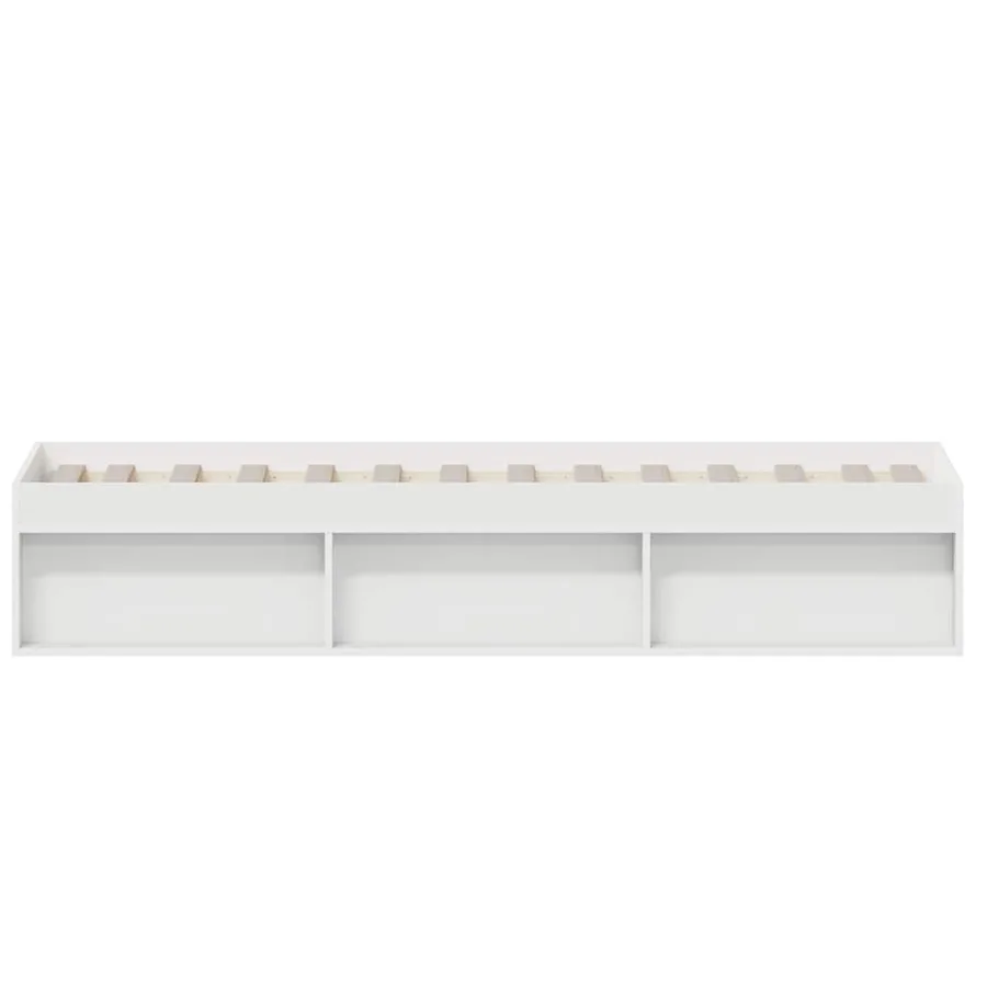 Cadre de lit sans matelas blanc 90x200 cm - 6