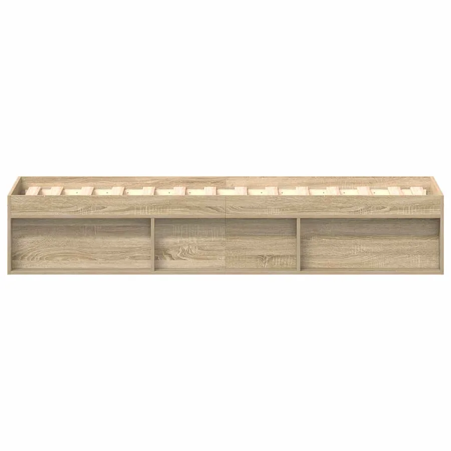 Cadre de lit sans matelas chêne sonoma 75x190 cm - 6