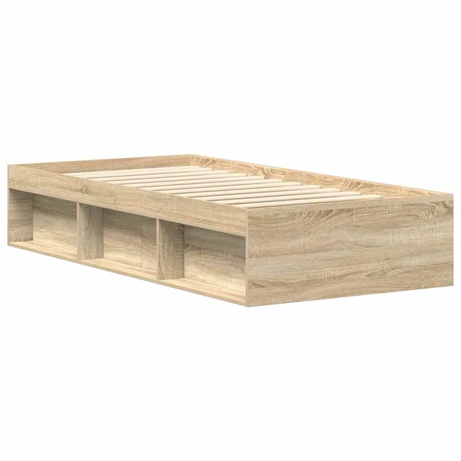 Cadre de lit sans matelas chêne sonoma 75x190 cm - 7