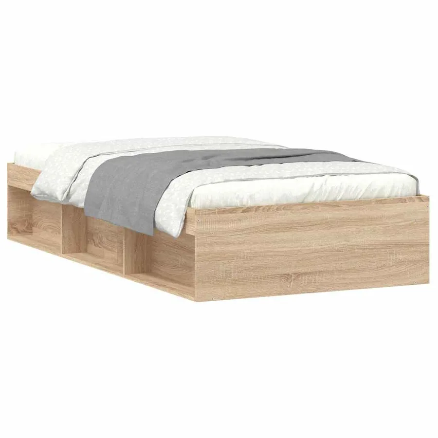 Cadre de lit sans matelas chêne sonoma 90x200 cm - 2
