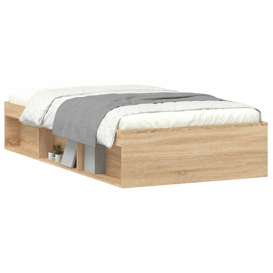 Cadre de lit sans matelas chêne sonoma 90x200 cm - 3