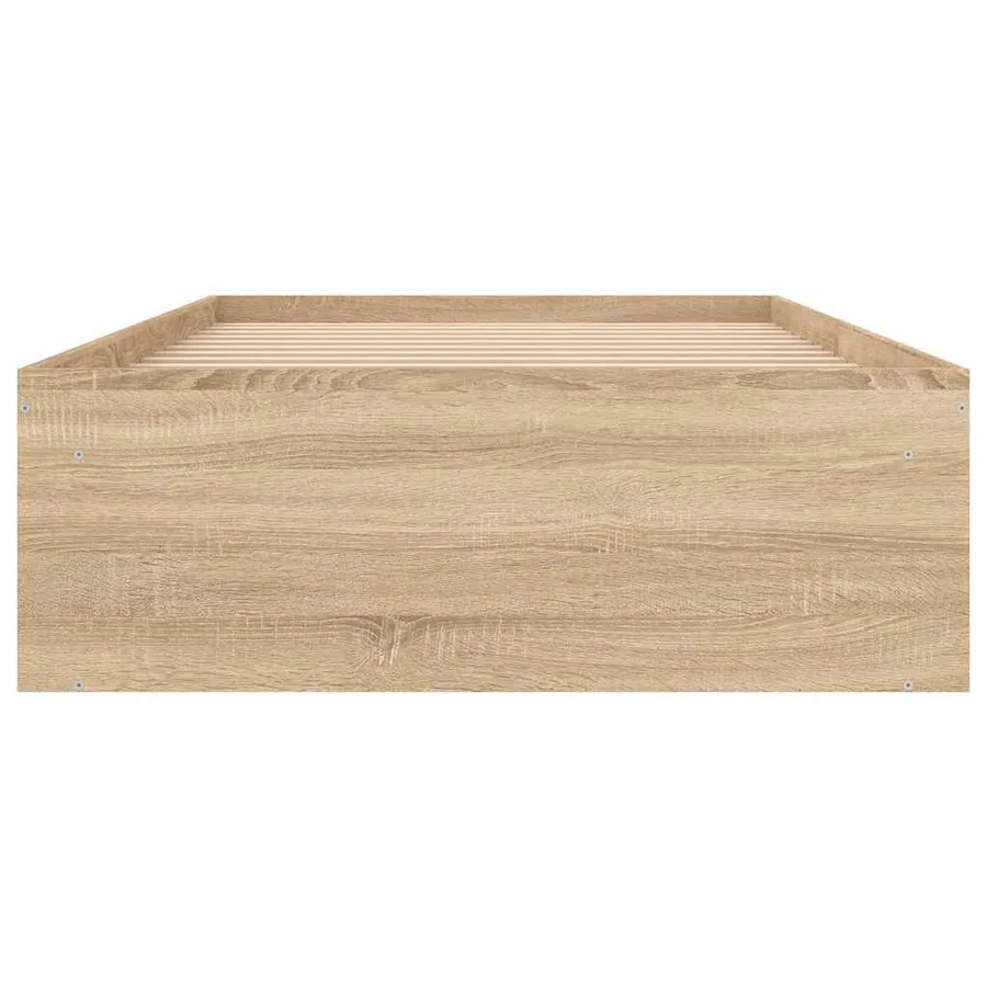 Cadre de lit sans matelas chêne sonoma 90x200 cm - 6