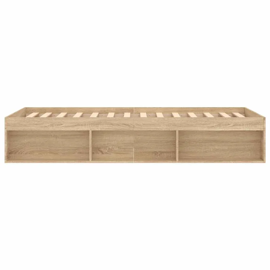 Cadre de lit sans matelas chêne sonoma 90x200 cm - 7