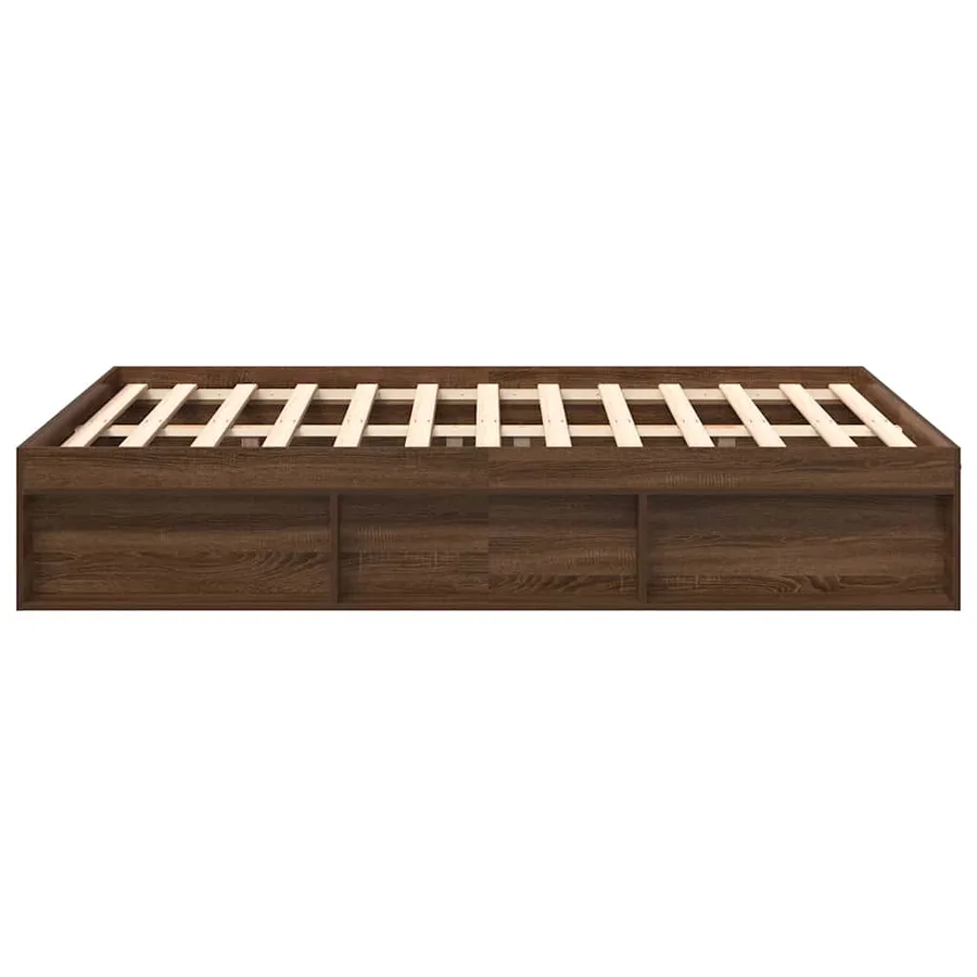 Cadre de lit sans matelas chêne marron 120x200 cm - 6