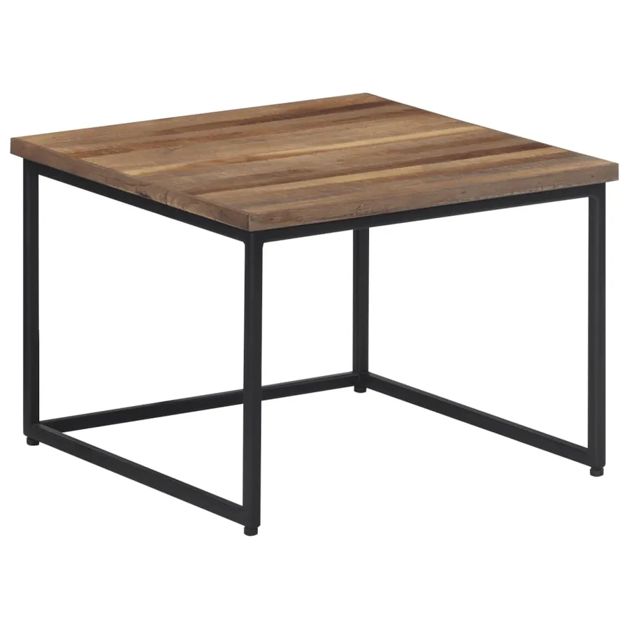 Tables basses gigognes 2 pcs bois massif de teck - 3