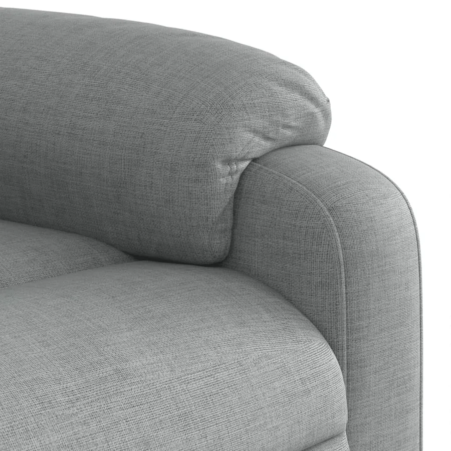 Fauteuil de massage inclinable gris clair tissu - 9