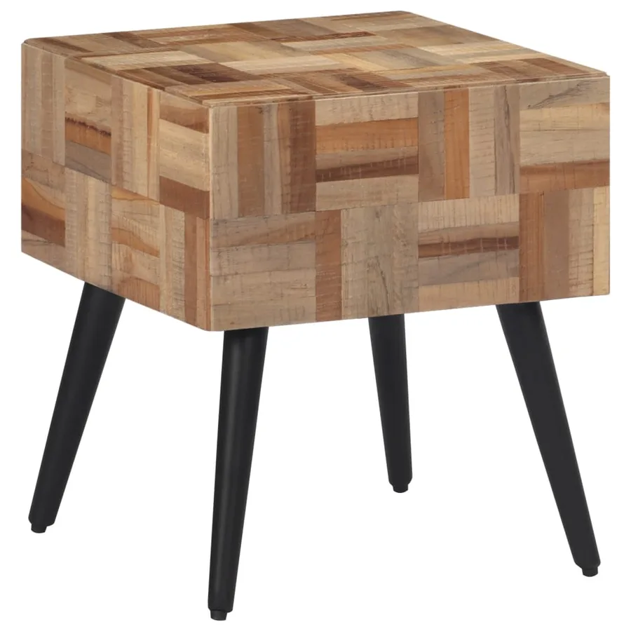 Table d'appoint 40x40x45 cm teck de récupération massif - 2