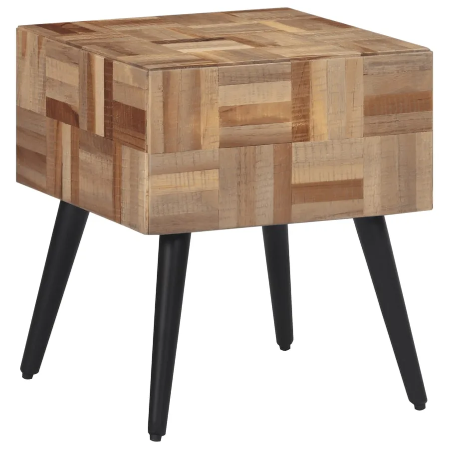 Table d'appoint 40x40x45 cm teck de récupération massif - 3