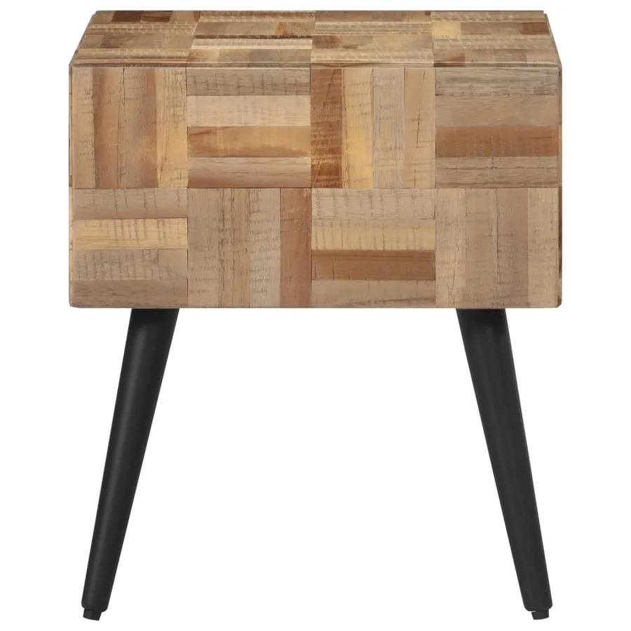 Table d'appoint 40x40x45 cm teck de récupération massif - 4