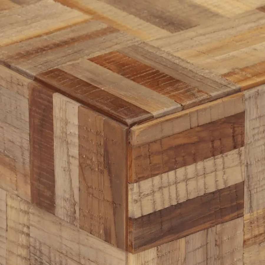 Table d'appoint 40x40x45 cm teck de récupération massif - 5