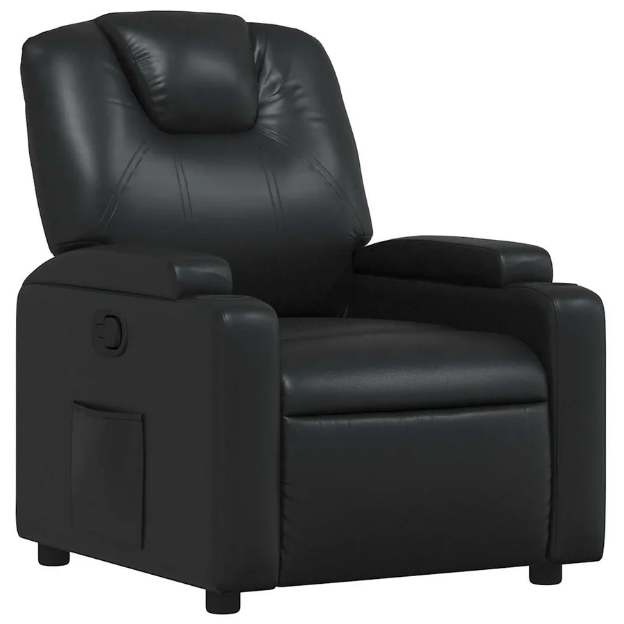 Fauteuil inclinable en similicuir noir - 2
