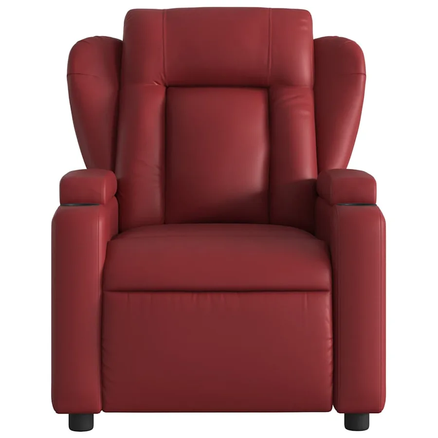 Fauteuil de massage inclinable Rouge bordeaux Similicuir - 4