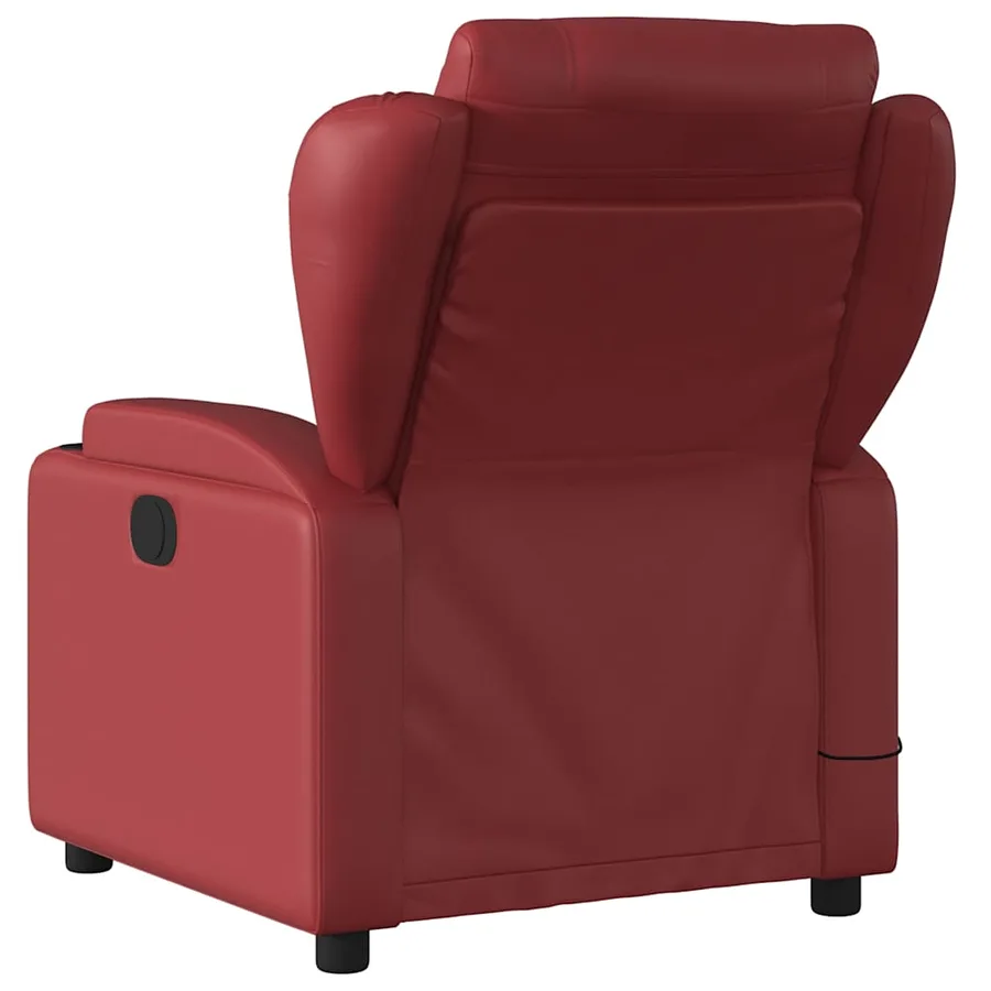 Fauteuil de massage inclinable Rouge bordeaux Similicuir - 6