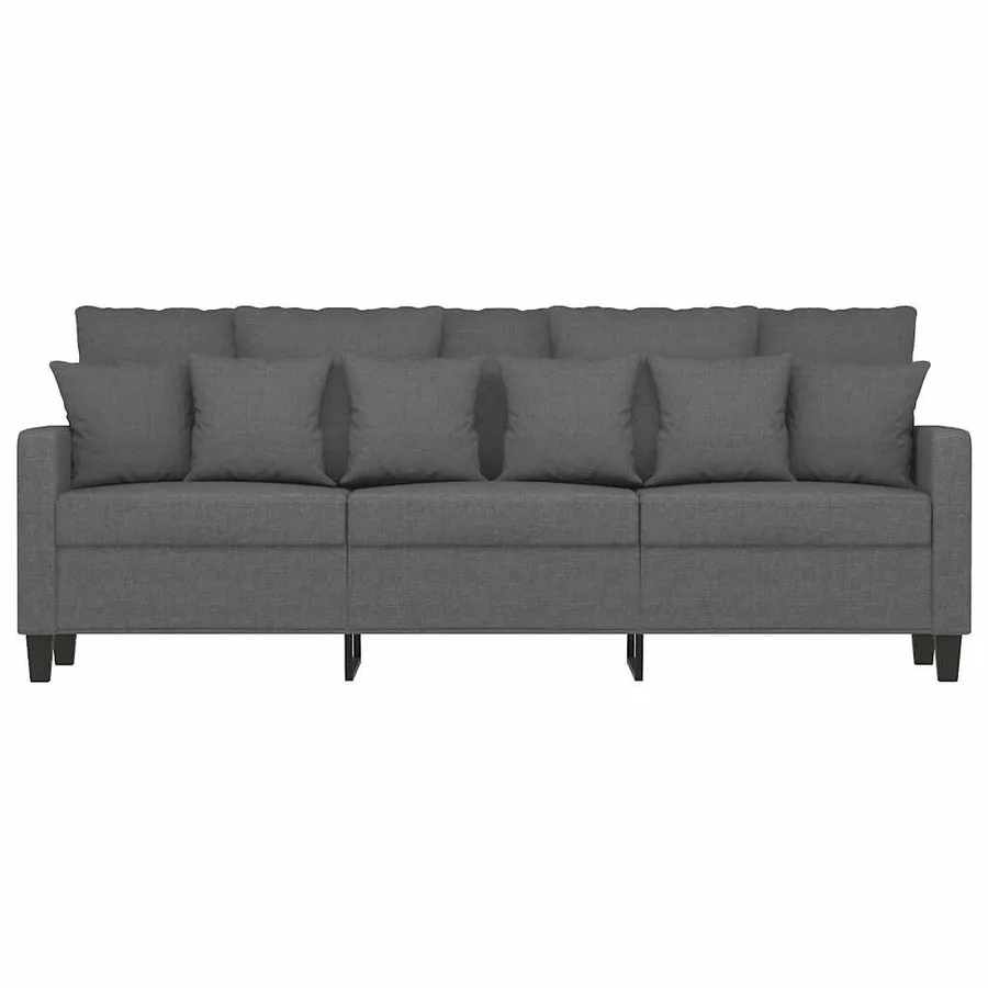 Canapé à 3 places Gris foncé 180 cm Tissu - 4