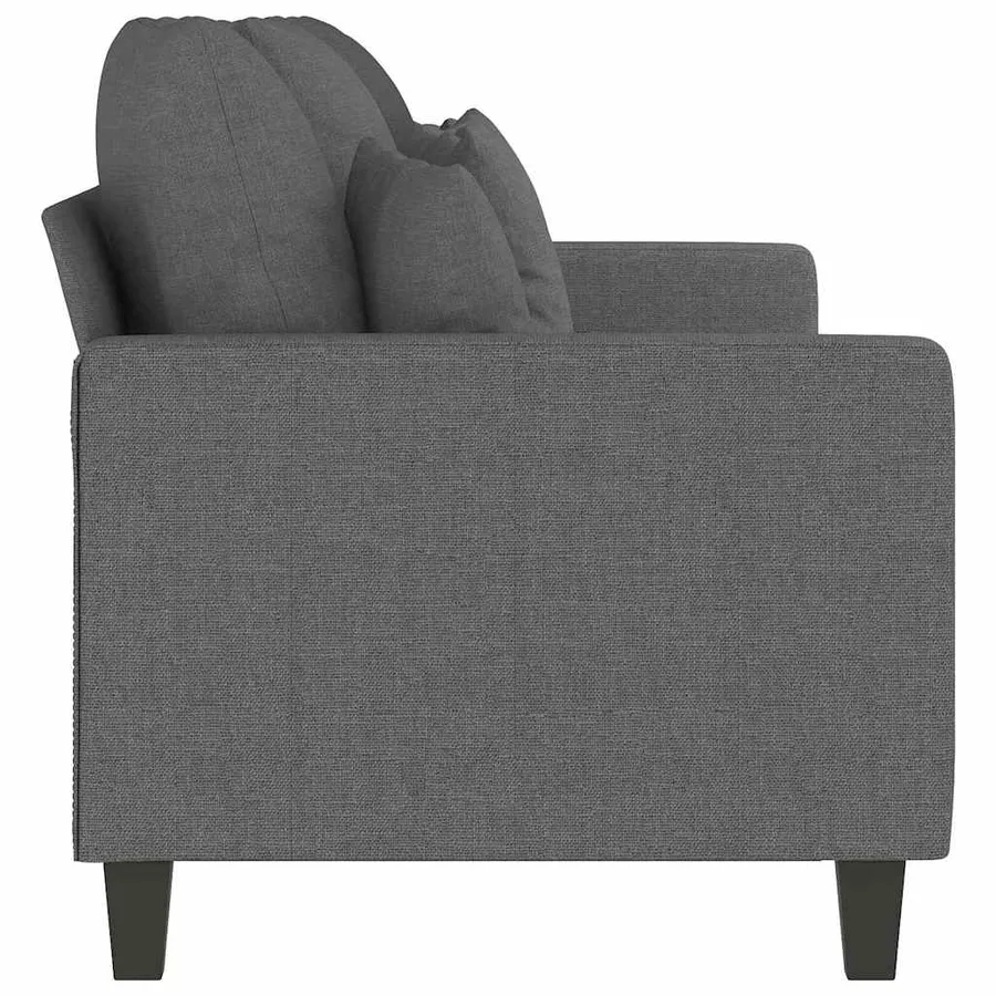 Canapé à 3 places Gris foncé 180 cm Tissu - 5