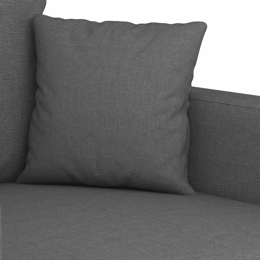 Canapé à 3 places Gris foncé 180 cm Tissu - 7