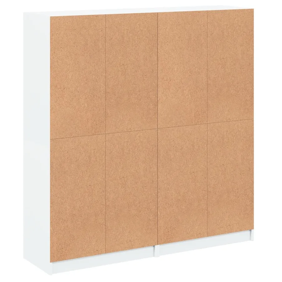 Bibliothèque avec portes blanc 136x37x142 cm bois d'ingénierie - 9