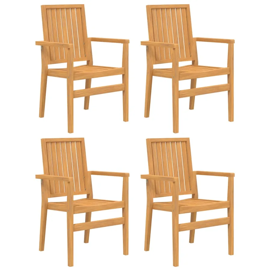 Ensemble à manger de jardin 5pcs Bois de teck massif - 3